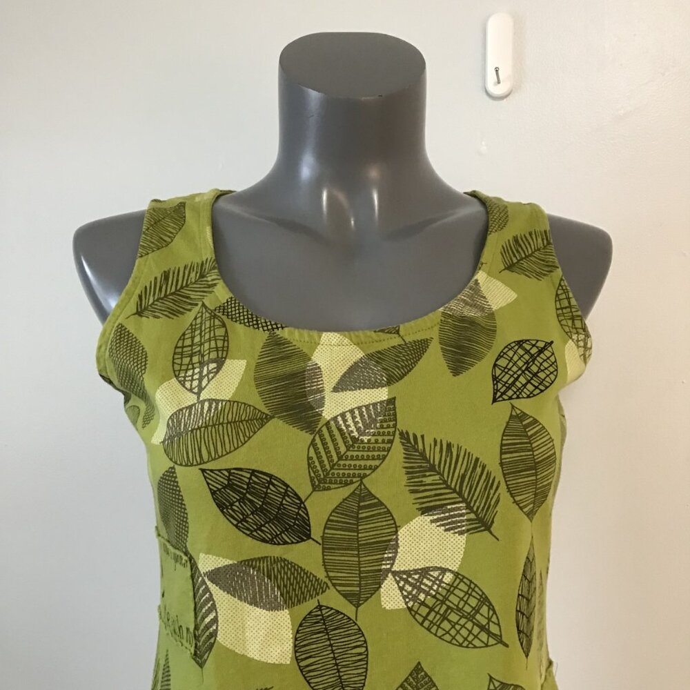 Leopards & Roses Hand-Crafted Tank Top  Size S - Picture 2 of 10
